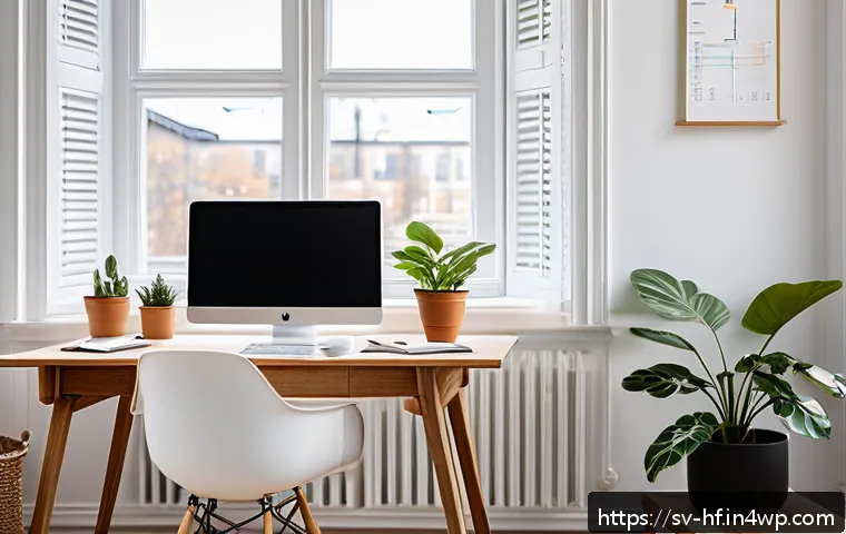 온라인 학습의 성과 분석 방법 - A modern Scandinavian home office scene featuring a young adult Swedish student sitting at a sleek w...